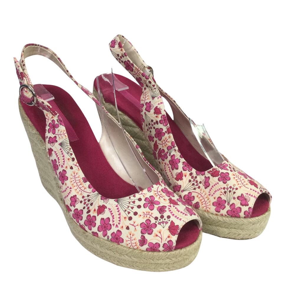 Bandolino Cottagecore Boho Y2K Romantic Resort Espadrille Wedge Sandal 8.5M